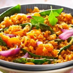 KONJAC RISOTTO WITH CURRIED CARROTS