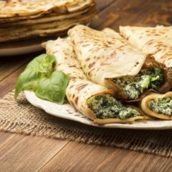 SPINACH AND GOAT'S CHEESE PANCAKES