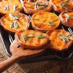 HONEY-ROASTED SWEET POTATOES