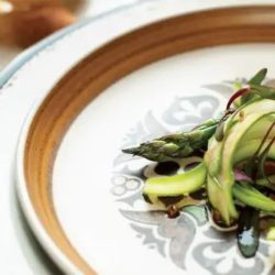 THINLY SLICED ASPARAGUS SALAD WITH TRUFFLE VINAIGRETTE