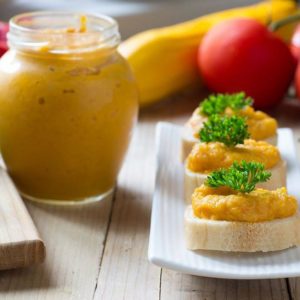 CARROT, PEPPER AND CUMIN RILLETTES ON TOAST