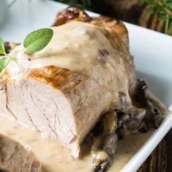 ROAST VEAL WITH MUSHROOMS